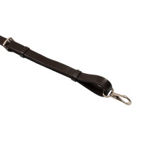 Martingala de cuero con pespuntes en contraste Equestro Marrón oscuro Marr&amp;oacute;n