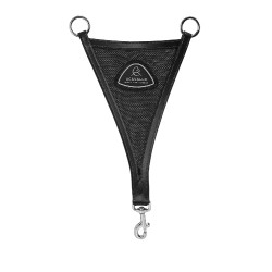 Martingala con babero de cuero con inserto de malla Acavallo