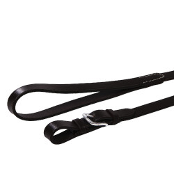 Longe de cuero con cadena plateada Equestro