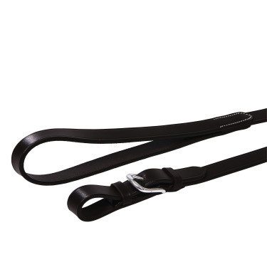 Longe de cuero con cadena plateada Equestro