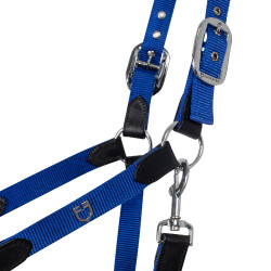 Cabezada ergonómica con inserciones de cuero Lani Equestro Negro / real