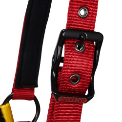 Cabezada de nylon Flaggy Equestro Negro / rojo / amarillo Cabezada de nylon Flaggy Equestro Negro / rojo / amarillo