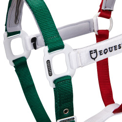 Cabezada de nylon Flaggy Equestro Verde / blanco / rojo Multicolor Cabezada de nylon Flaggy Equestro Verde / blanco / rojo Multicolor