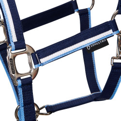 Licol en nylon White Trim Equestro Azul marino / azul claro