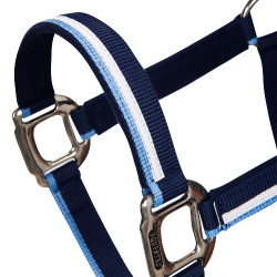 Licol en nylon White Trim Equestro Azul marino / azul claro