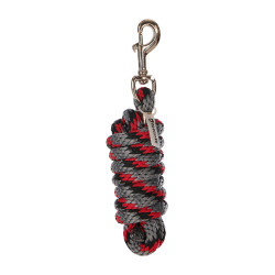 Cabezada de nailon con ramal Red Trim Equestro Gris / rojo / negro