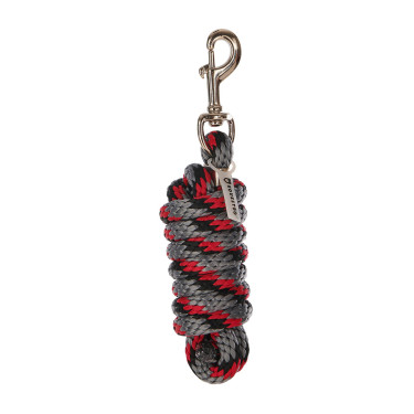 Cabezada de nailon con ramal Red Trim Equestro Gris / rojo / negro