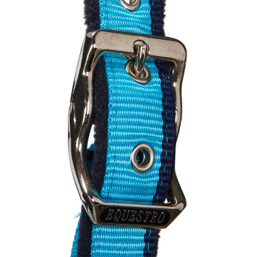 Cabezada de nailon con ramal Red Trim Equestro Turquesa / rojo / marino Azul