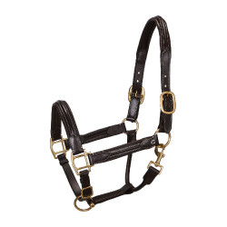 Cabezada de cuero superior Equestro Marrón oscuro Marrón Cabezada de cuero superior Equestro Marrón oscuro Marrón