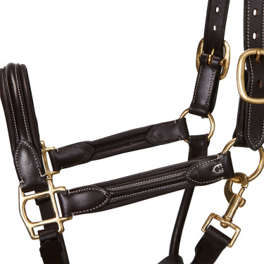 Cabezada de cuero superior Equestro Marrón oscuro Marrón Cabezada de cuero superior Equestro Marrón oscuro Marrón