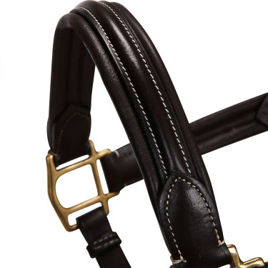 Cabezada de cuero superior Equestro Marrón oscuro Marrón Cabezada de cuero superior Equestro Marrón oscuro Marrón
