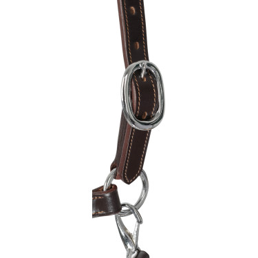 Cabezada de cuero con protección ergonómica y muserola de cuerda Acavallo Marrón oscuro Marrón Cabezada de cuero con protección ergonómica y muserola de cuerda Acavallo Marrón oscuro Marrón