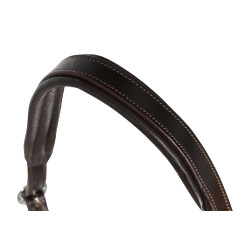 Cabezada de cuero con protección ergonómica y muserola de cuerda Acavallo Marrón oscuro Marrón Cabezada de cuero con protección ergonómica y muserola de cuerda Acavallo Marrón oscuro Marrón