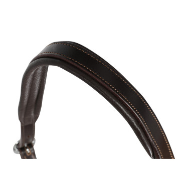 Cabezada de cuero con protección ergonómica y muserola de cuerda Acavallo Marrón oscuro Marrón Cabezada de cuero con protección ergonómica y muserola de cuerda Acavallo Marrón oscuro Marrón