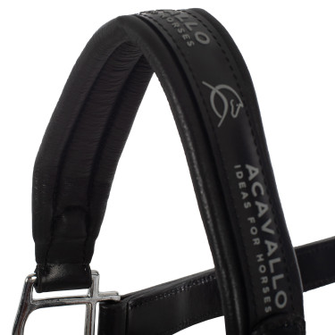 Cabezada de cuero con protección ergonómica de ternero Acavallo Cabezada de cuero con protección ergonómica de ternero Acavallo