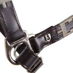 Cabezada de cuero con diseño geométrico Polo Equestro Marrón oscuro Marr&amp;oacute;n