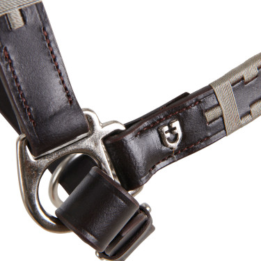 Cabezada de cuero con diseño geométrico Polo Equestro Marrón oscuro Marr&amp;oacute;n