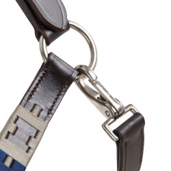 Cabezada de cuero con diseño geométrico Polo Equestro Marrón oscuro Marr&amp;oacute;n