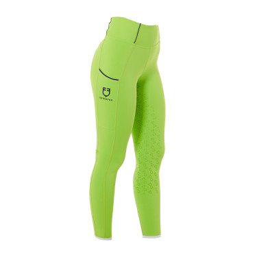 Leggings ajustados para niña con grip y logotipo Equestro Leggings ajustados para niña con grip y logotipo Equestro