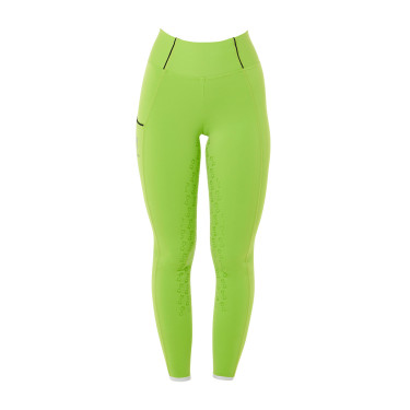 Leggings ajustados para niña con grip y logotipo Equestro Leggings ajustados para niña con grip y logotipo Equestro