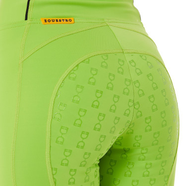 Leggings ajustados para niña con grip y logotipo Equestro Leggings ajustados para niña con grip y logotipo Equestro