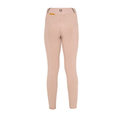 Leggings ajustados para niña con grip y logotipo Equestro Camafeo rosa