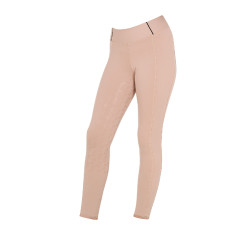 Leggings ajustados para niña con grip y logotipo Equestro Camafeo rosa