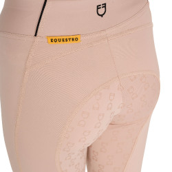 Leggings ajustados para niña con grip y logotipo Equestro Camafeo rosa