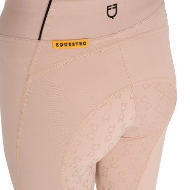 Leggings ajustados para niña con grip y logotipo Equestro Leggings ajustados para niña con grip y logotipo Equestro