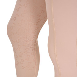 Leggings ajustados para niña con grip y logotipo Equestro Camafeo rosa