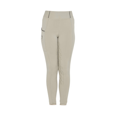 Leggings ajustados para niña con grip y logotipo Equestro Leggings ajustados para niña con grip y logotipo Equestro