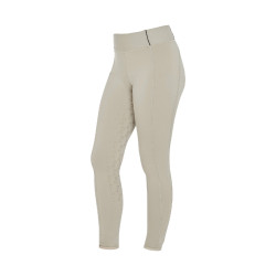 Leggings ajustados para niña con grip y logotipo Equestro Oxford tostado Rosa