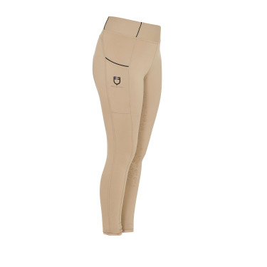 Leggings ajustados para niña con grip y logotipo Equestro Leggings ajustados para niña con grip y logotipo Equestro