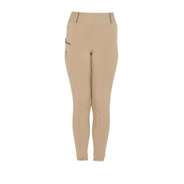 Leggings ajustados para niña con grip y logotipo Equestro Leggings ajustados para niña con grip y logotipo Equestro