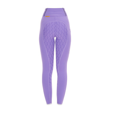Leggings ajustados para niña con grip y logotipo Equestro Leggings ajustados para niña con grip y logotipo Equestro