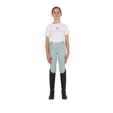 Leggings ajustados para niña con grip y logotipo Equestro Leggings ajustados para niña con grip y logotipo Equestro