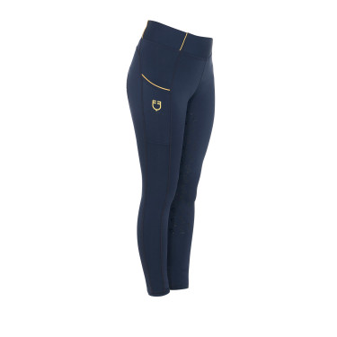 Leggings ajustados para niña con grip y logotipo Equestro Leggings ajustados para niña con grip y logotipo Equestro