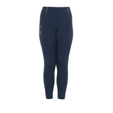 Leggings ajustados para niña con grip y logotipo Equestro Leggings ajustados para niña con grip y logotipo Equestro