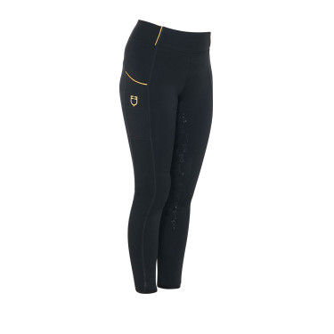 Leggings ajustados para niña con grip y logotipo Equestro Leggings ajustados para niña con grip y logotipo Equestro
