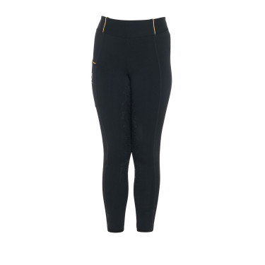 Leggings ajustados para niña con grip y logotipo Equestro Leggings ajustados para niña con grip y logotipo Equestro