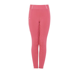 Leggings ajustados para niña con grip y logotipo Equestro Fucsia Rosa