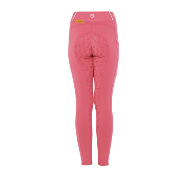 Leggings ajustados para niña con grip y logotipo Equestro Leggings ajustados para niña con grip y logotipo Equestro