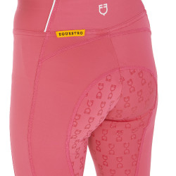 Leggings ajustados para niña con grip y logotipo Equestro Fucsia Rosa