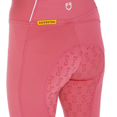 Leggings ajustados para niña con grip y logotipo Equestro Leggings ajustados para niña con grip y logotipo Equestro