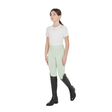 Leggings ajustados para niña con grip y logotipo Equestro Leggings ajustados para niña con grip y logotipo Equestro