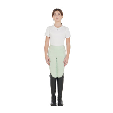 Leggings ajustados para niña con grip y logotipo Equestro Leggings ajustados para niña con grip y logotipo Equestro