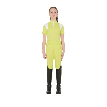 Leggings ajustados para niña con grip y logotipo Equestro Leggings ajustados para niña con grip y logotipo Equestro