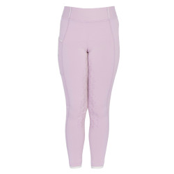 Leggings ajustados para niña con grip y logotipo Equestro Lila Azul