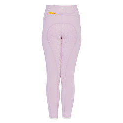 Leggings ajustados para niña con grip y logotipo Equestro Lila Azul