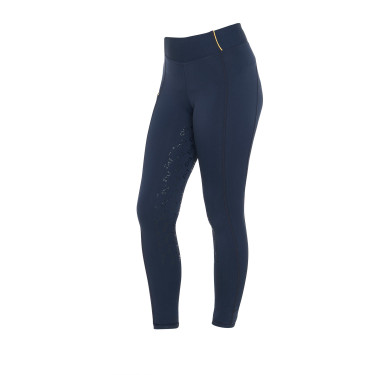 Leggings ajustados para niña con grip y logotipo Equestro Leggings ajustados para niña con grip y logotipo Equestro